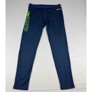 Nike Seattle Seahawks Leggings‎ Navy Blue Women's Athletic Workout size 2XL